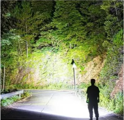 High Power White Laser LED Flashlight with Luminous Strips 3000 Meter Long-Range TYPE-C Rechargeable Zoomable Camping Lamp